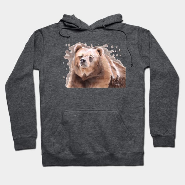 Silvertip (Grizzly) Bear Hoodie by lucafon18